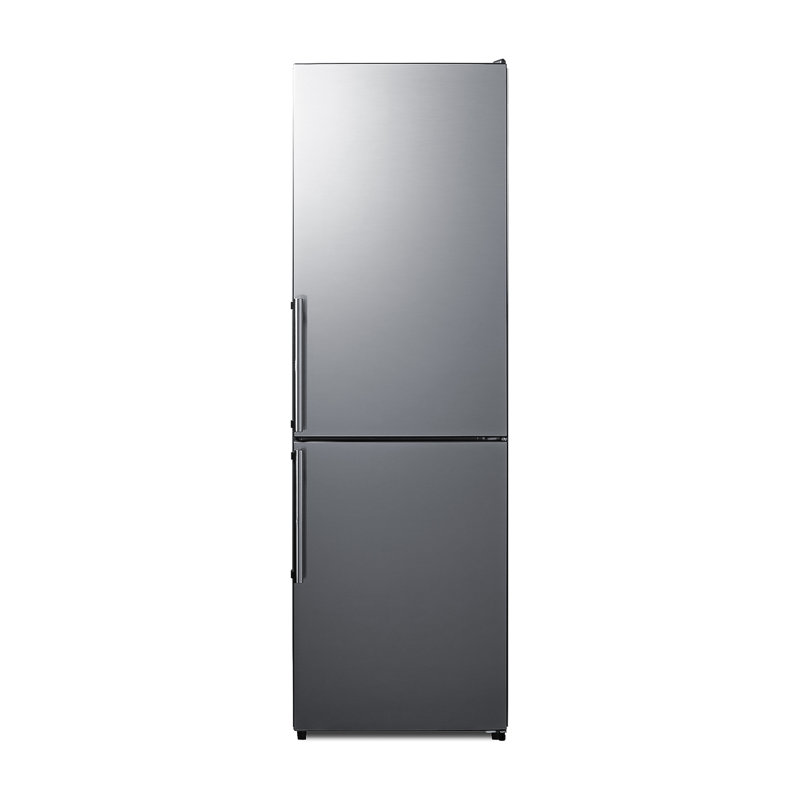 Summit Appliance 24" W Stainless Steel Door Bottom Freezer Refrigerator, Right