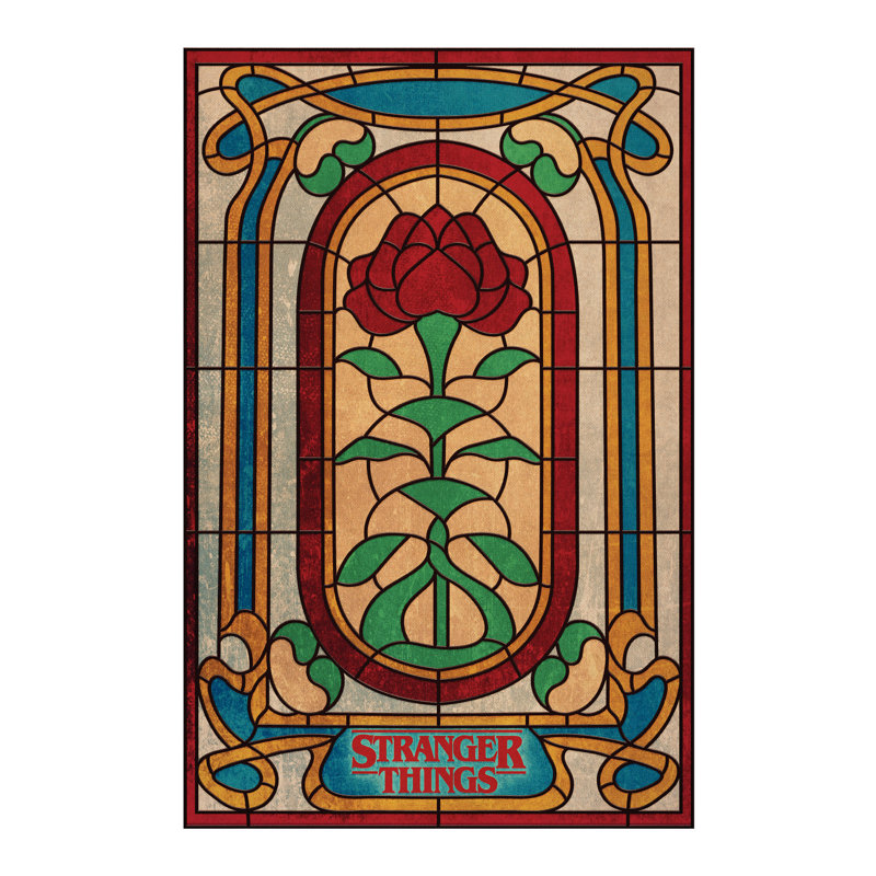 ÉTRANGER CHOSES DÉCORATIFS MURAUX À CAOUTCHOUC ROSE WINDOW XL