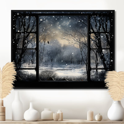 «Midnight Gothic Winter Winter View I - Winter Landscape», art mural