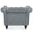 38.98" Chesterfield Armchair, PU Leather Tufted Accent Chair with Rolled Arms and Nailhead Trim-671020588