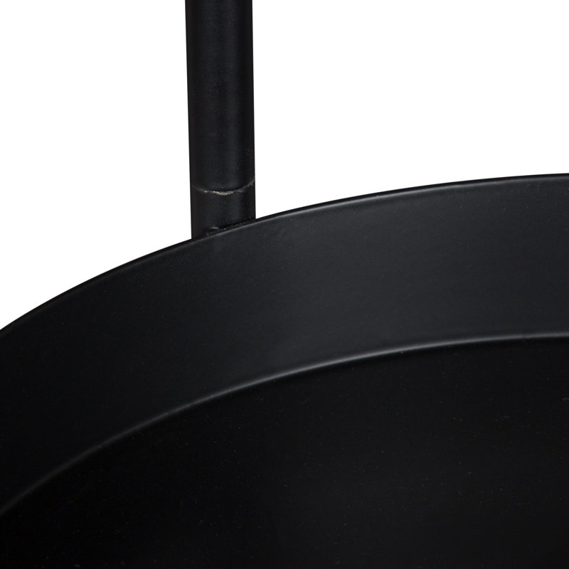 Support pour plante rond à plusieurs niveaux Oquendo, Noir