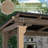 Solid Wood Grill Gazebo, Carport Gazebo with Hardtop Steel Roof 8x5Ft-101020081