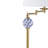 Ferdy 61.5'' Brass Gold Swing Arm Floor Lamp