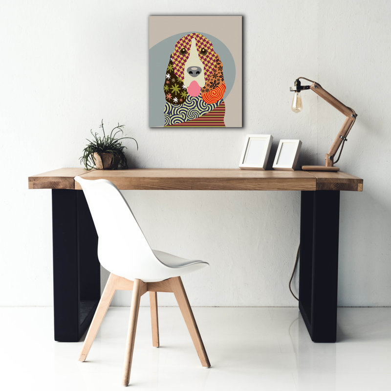 «Basset Hound Dog» par Lanre Adefioyue, H 24 po x l 20 po x P 0,75 po