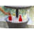 Artem Cool Bar Outdoor Patio Furniture and Side Table with 7.5 Gallon Beer and Wine Cooler Pop-up Cocktail Table 2in 1 Combo-1295984427