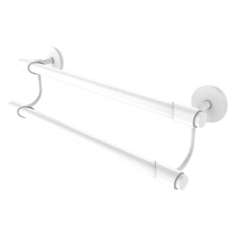 Double barre à serviettes murale Marnell, 18 po, Blanc mat