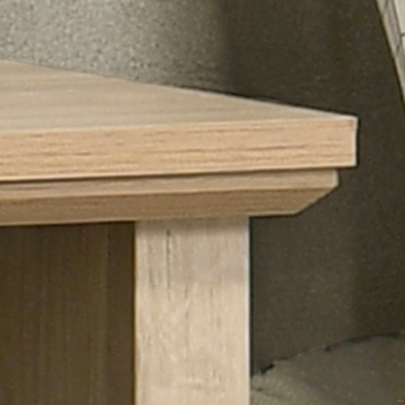 22"W 2-Drawer Nightstand Bedside Table With USB Charging  Ports, Light Oak