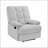Reclining Chair Light Gray Velvet Upholstery Square Tufted Back Pillowtop-93162521