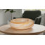 Bol rond rond en verre avec motif tourbillon - Bol décoratif moderne pour décoration intérieure, table d'appoint de chambre à coucher ou tablette - 19 po, orange