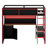 Modern Gaming Loft Bed with Integrated Desk, LED Lighting & Built-in Charging Station-949501077