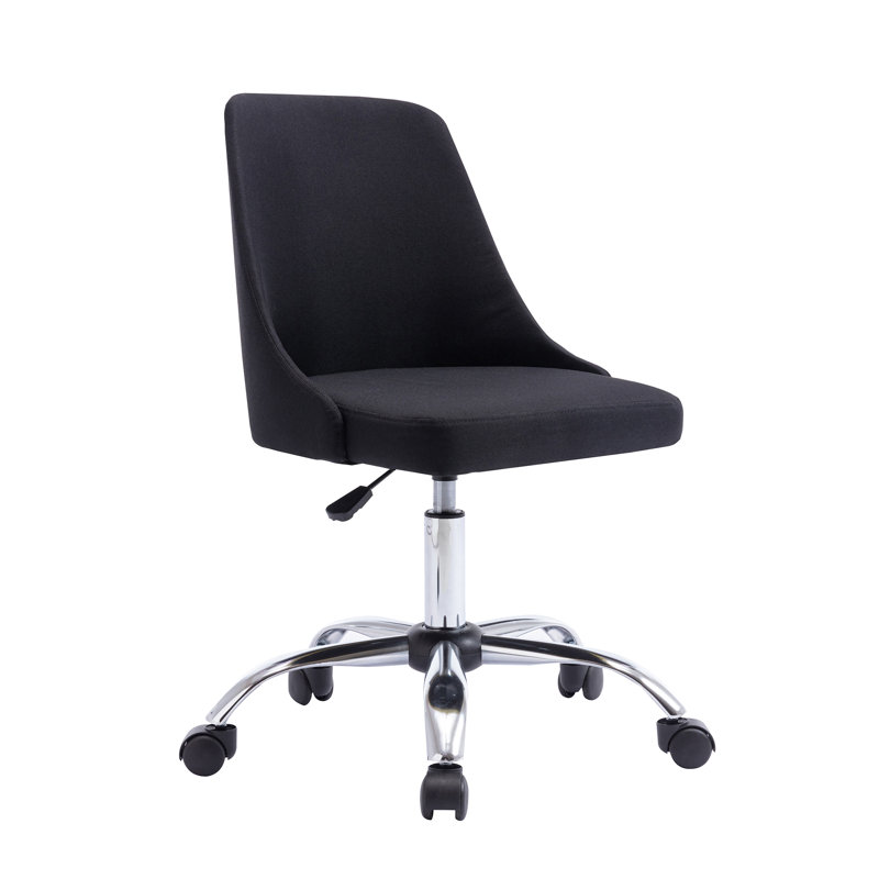 Viggo Fabric Office Chair with Chrome Base, Black