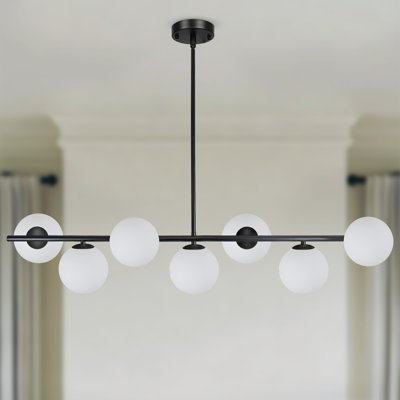 Kason Modern 7-Lights linear globe chandelier
