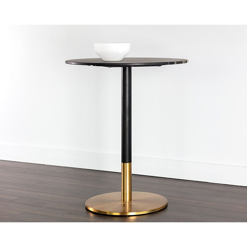 Massie Round Marble Dining Table, Bar Height (41.5" Height)