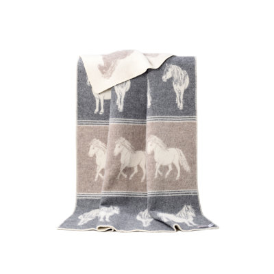 Ponies Wool Blanket