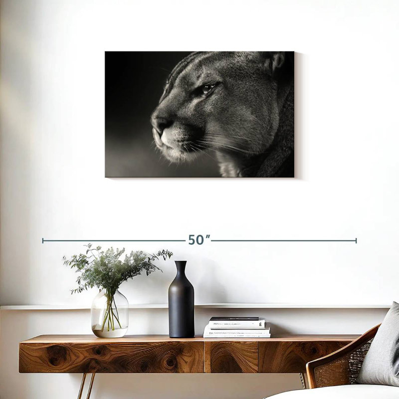 Brampt Cougar Face, 20" H x 30" W