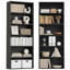 Bibliothèque standard de 180 cm (H) x 58 cm (L), tablette de rangement robuste pour chambre, salon, bureau à domicile-1535958557
