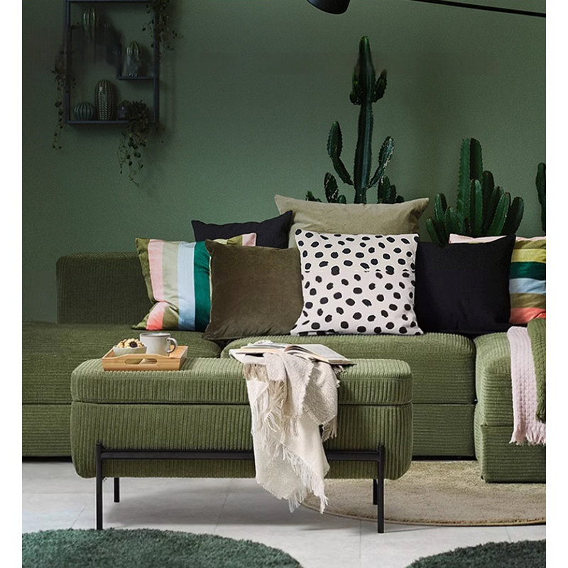 Repose-pieds avec cadre minimaliste moderne vert