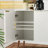 Fluted Sideboard Cabinet With Adjustable Shelves & Multifunctional Wooden Accent Cabinet With Doors, Buffet Storage-514437869