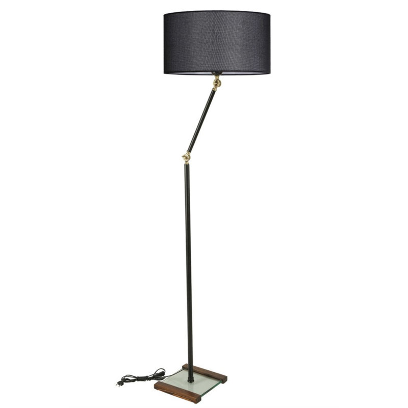 Doline 165cm Swing Arm Floor Lamp, Black
