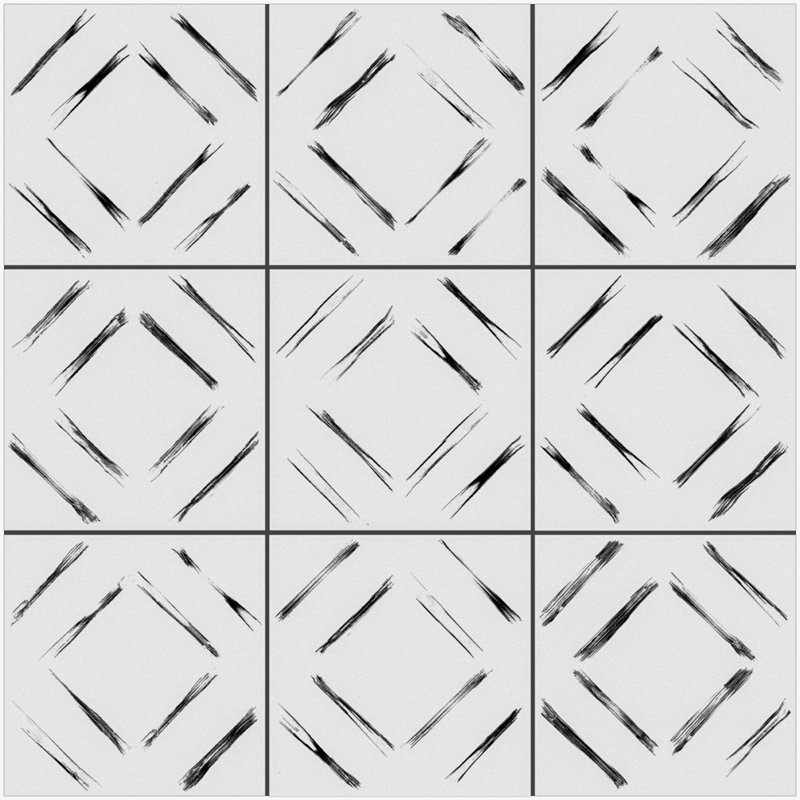 Kenzo Square 7.9 in. x 7.9 in. Matte Porcelain  Floor and Wall Tile, Dec 02