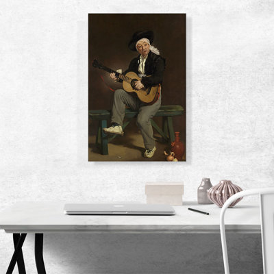 Reproduction d'art sur toile tendue, "The l'espagnol Singer 1860" par Edward Manet