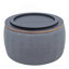 Repose-pieds rond avec rangement, 2 en 1, fonctionne comme table de bout et repose-pieds
