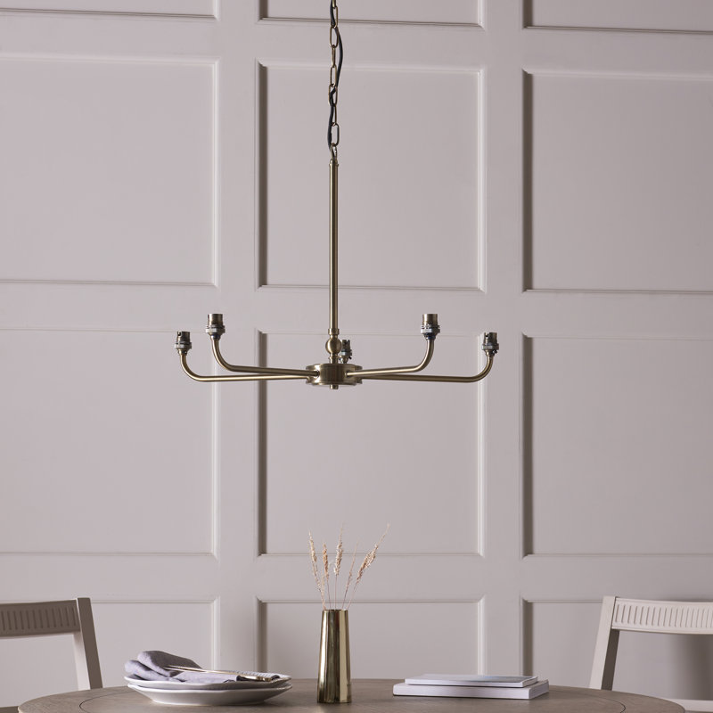 Abdulkader 5 - Light Chandelier, Gray, Brass