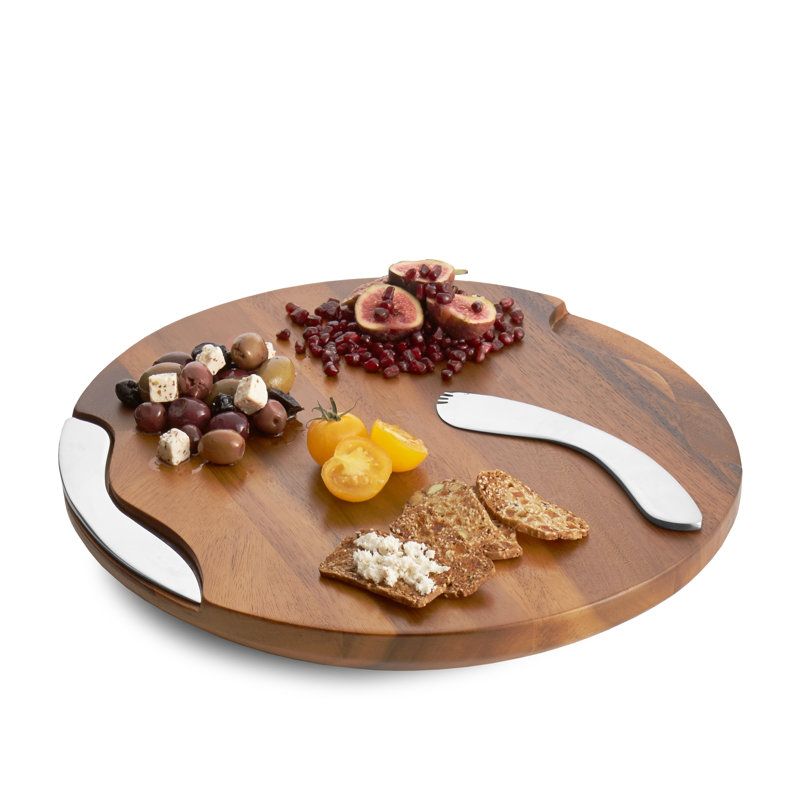 Nambe Cheese Block W/ Knife & Spread