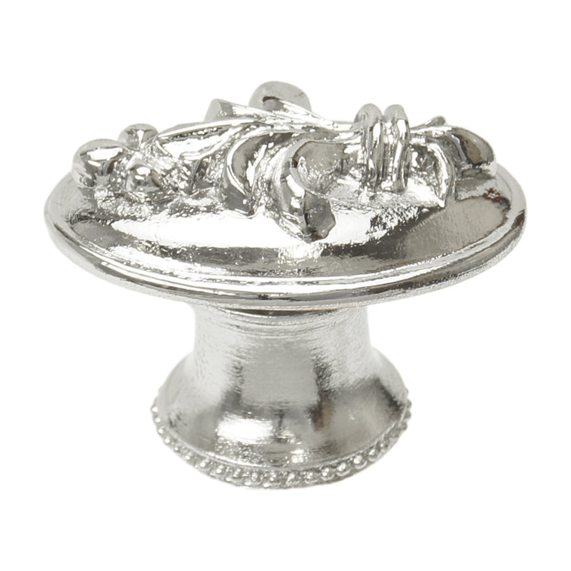 Charleston ovale bouton en platine, Chrome