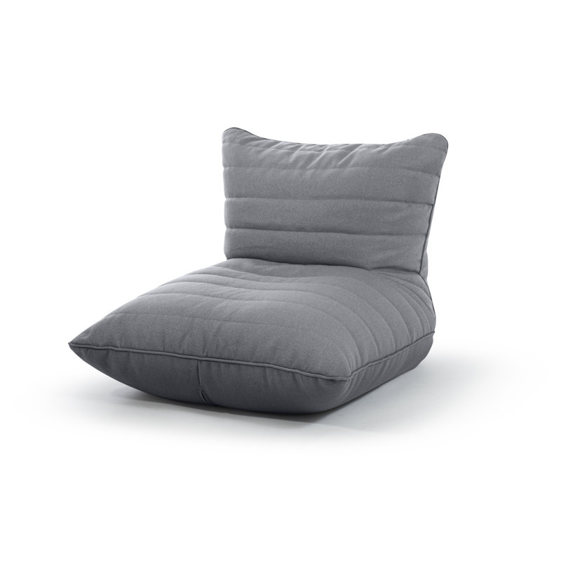 Fauteuil à billes classique en toile, Toile grise