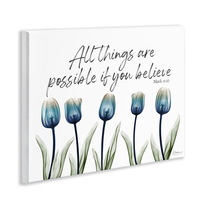 «All Things possible Tulips», art mural sur bois par Albert Koetsier