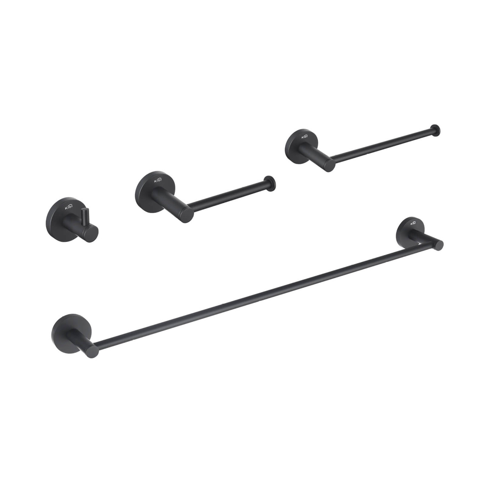 4 - Piece Bathroom Hardware Set, Matte Black