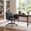 Chaise de bureau pivotante Jabali extra large en tissu bouclé avec structure en métal-134168470