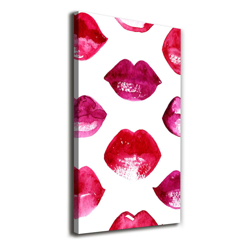 Red Lips - Wrapped Canvas Print