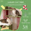 Tour pour arbre à chat festive avec plateformes multi-niveaux et cachettes douillettes pour chats d'intérieur