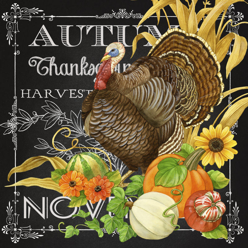 «Harvest Greetings I» par Jane Maday - impression sur toile tendue, H 36 po x l 36 po