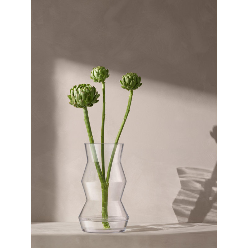 Sculpt Hurricane Candle Holder, 14.25" H x 8.25" W x 8.25" D, Clear
