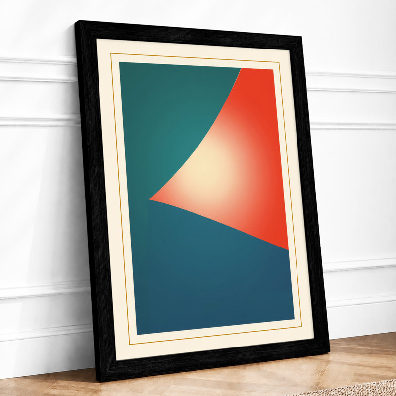 Light Geometric - Framed Print, A4 - 29.7 x 21.0 cm, Black