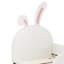 Lit plateforme simple avec aspect et fabrication de lapin adorable - tête de lit blanche et qualité unie-304707834