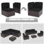 6 Pieces Patio Furniture Set, Modular Sectional Outdoor Conversation Sofa Set-346937951-346937950