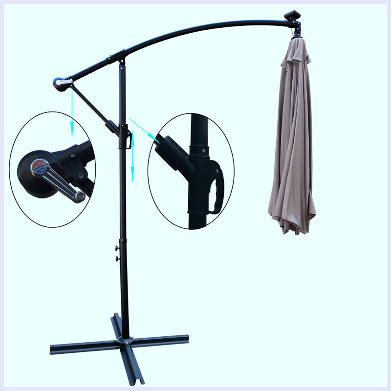 Parasol Celik 120 avec contrepoids inclus, Champignon