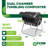 FCMP Outdoor 37 Gallon Elevated Dual Chamber Tumbling Garden Composter Bin, Black