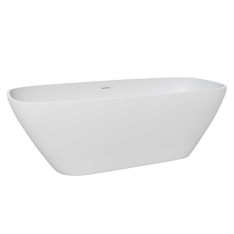67" Premium Solid Surface Deep Soaking Bathtub