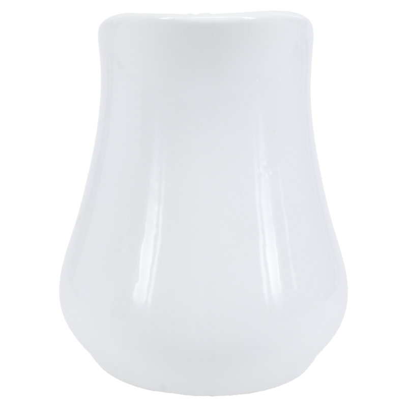 White Porcelain 1-Quart Pitcher with Curved Handle