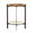 Round Accent Table with Marble Shelf