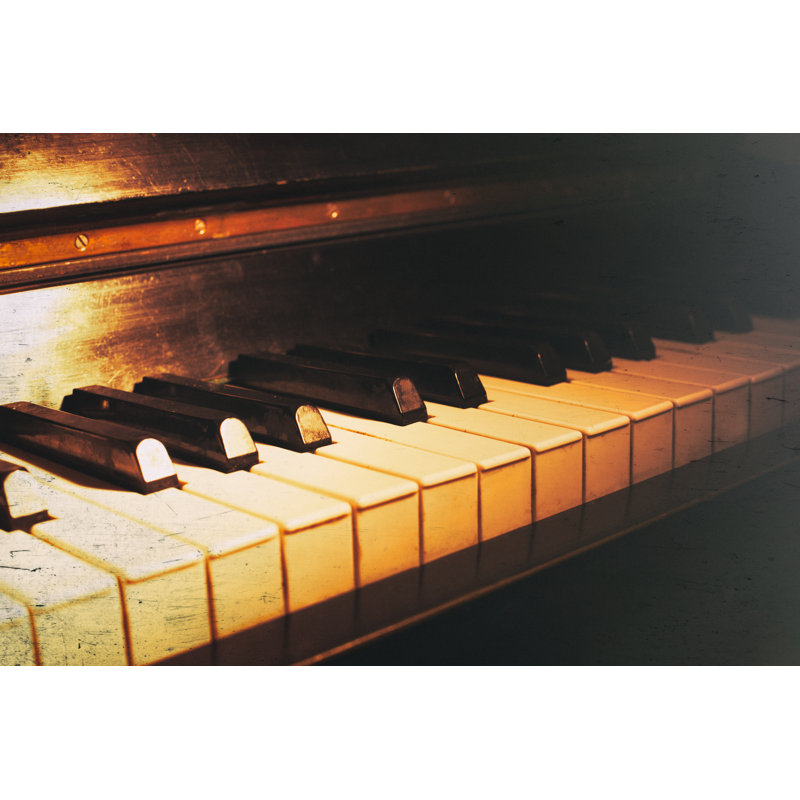 Old Piano Keyboard by Grandfailure - Wrapped Canvas Print, 61cm H x 91cm W x 3.8cm D