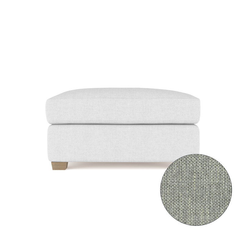 Repose-pieds Thompson, Pebble Weave Linen Haze, Patiné