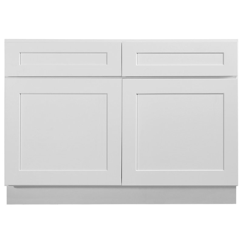 Design House Brookings Unassembled Shaker Base Kitchen Cabinet, White, 48" H x 34.5" W