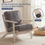 Chaise avec accoudoirs en lin 28,35 po Dez-87868521