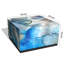 Subtle Blues Beveled Art Glass Coffee Table